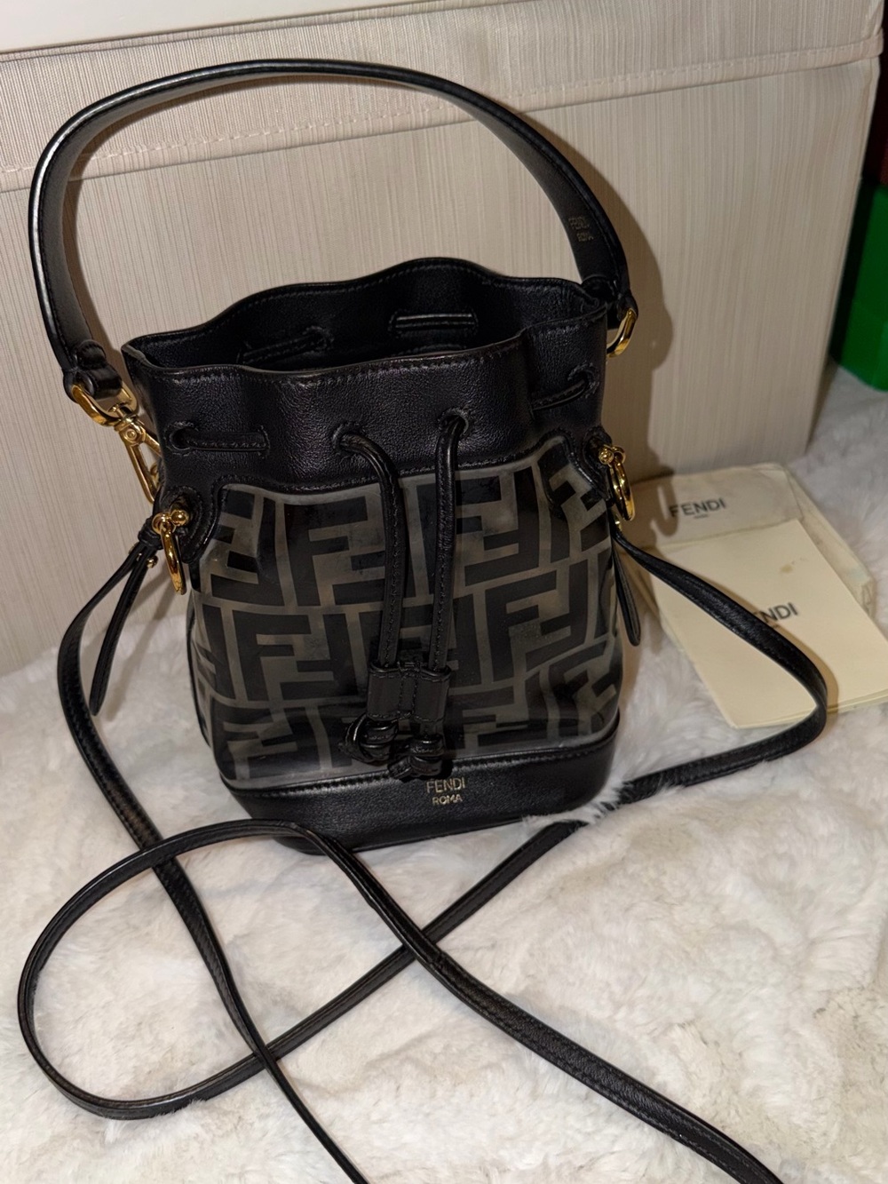 Fendi
Mon Tresor Bucket Bag Zucca PU Mini